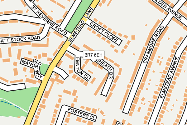 BR7 6EH map - OS OpenMap – Local (Ordnance Survey)