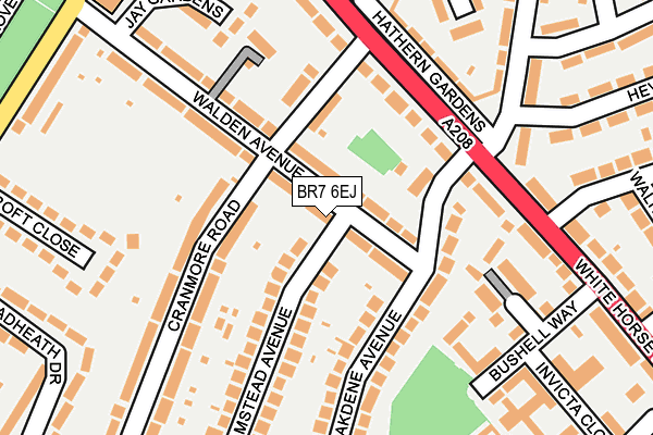 BR7 6EJ map - OS OpenMap – Local (Ordnance Survey)
