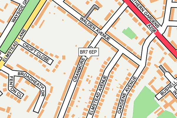 BR7 6EP map - OS OpenMap – Local (Ordnance Survey)