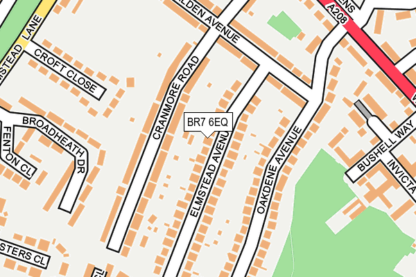 BR7 6EQ map - OS OpenMap – Local (Ordnance Survey)