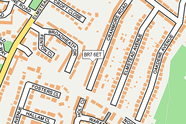 BR7 6ET map - OS OpenMap – Local (Ordnance Survey)