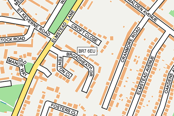 BR7 6EU map - OS OpenMap – Local (Ordnance Survey)