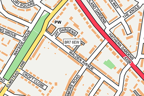 BR7 6EW map - OS OpenMap – Local (Ordnance Survey)