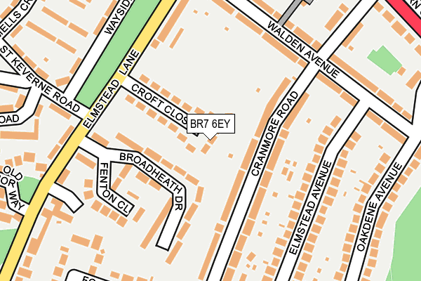 BR7 6EY map - OS OpenMap – Local (Ordnance Survey)
