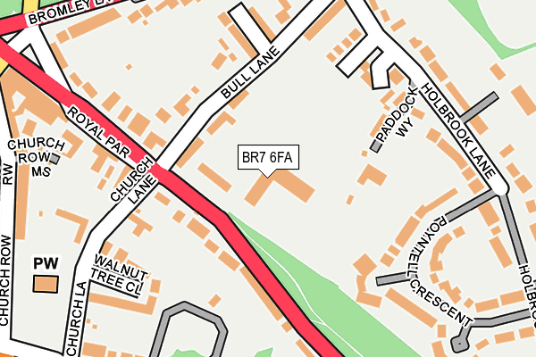 BR7 6FA map - OS OpenMap – Local (Ordnance Survey)