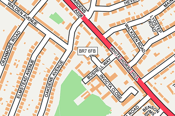 BR7 6FB map - OS OpenMap – Local (Ordnance Survey)
