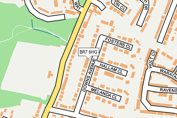 BR7 6HG map - OS OpenMap – Local (Ordnance Survey)