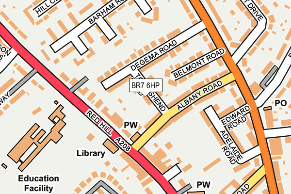 BR7 6HP map - OS OpenMap – Local (Ordnance Survey)