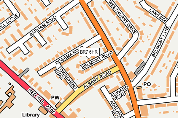 BR7 6HR map - OS OpenMap – Local (Ordnance Survey)