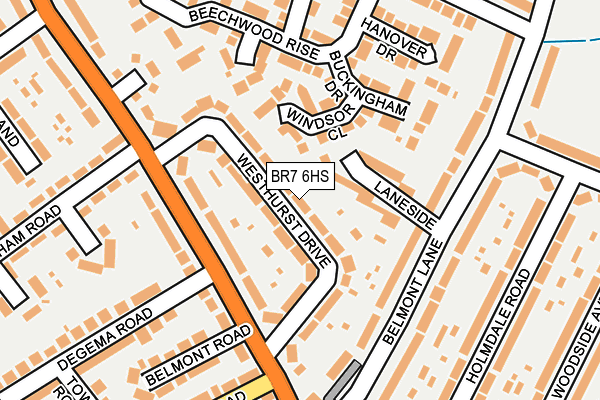 BR7 6HS map - OS OpenMap – Local (Ordnance Survey)