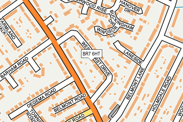 BR7 6HT map - OS OpenMap – Local (Ordnance Survey)