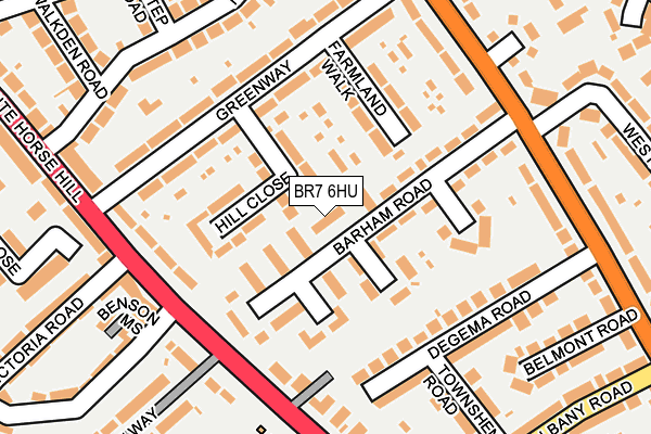 BR7 6HU map - OS OpenMap – Local (Ordnance Survey)