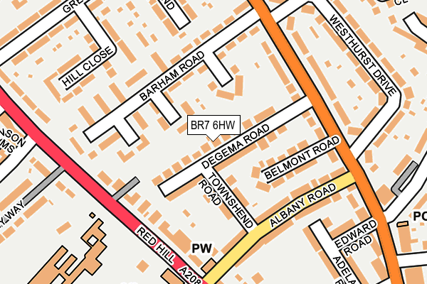 BR7 6HW map - OS OpenMap – Local (Ordnance Survey)