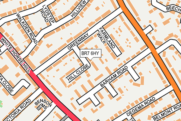 BR7 6HY map - OS OpenMap – Local (Ordnance Survey)