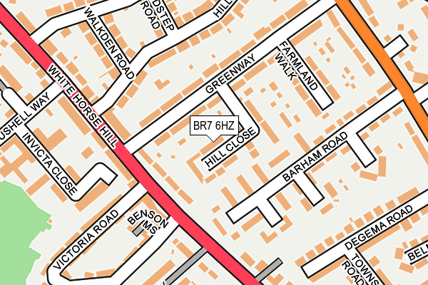 BR7 6HZ map - OS OpenMap – Local (Ordnance Survey)