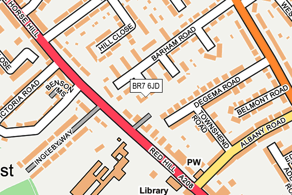 BR7 6JD map - OS OpenMap – Local (Ordnance Survey)