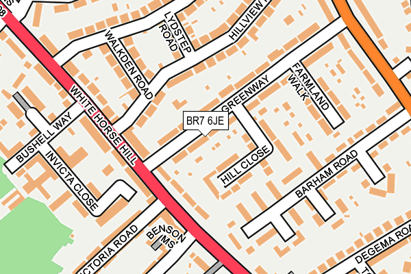 BR7 6JE map - OS OpenMap – Local (Ordnance Survey)