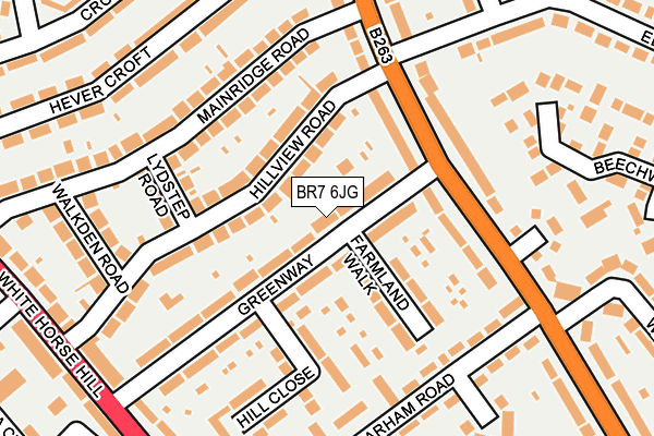 BR7 6JG map - OS OpenMap – Local (Ordnance Survey)
