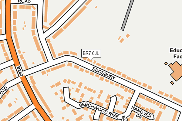 BR7 6JL map - OS OpenMap – Local (Ordnance Survey)