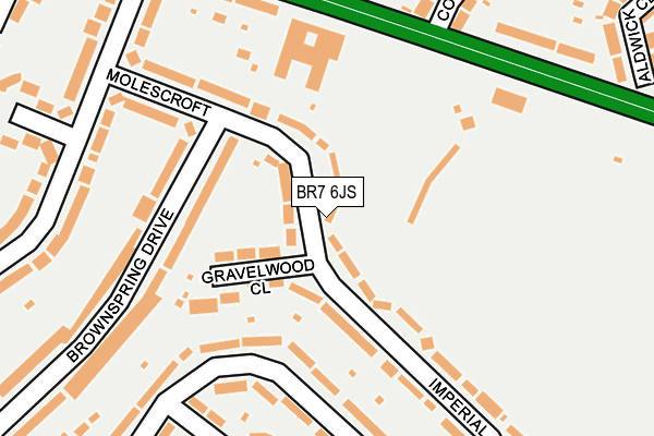 BR7 6JS map - OS OpenMap – Local (Ordnance Survey)