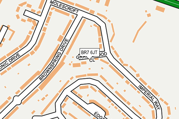 BR7 6JT map - OS OpenMap – Local (Ordnance Survey)