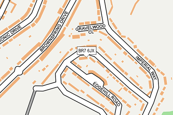 BR7 6JX map - OS OpenMap – Local (Ordnance Survey)