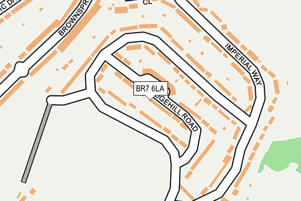 BR7 6LA map - OS OpenMap – Local (Ordnance Survey)
