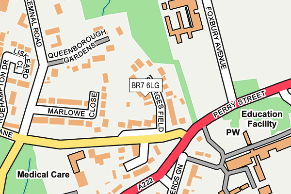 BR7 6LG map - OS OpenMap – Local (Ordnance Survey)
