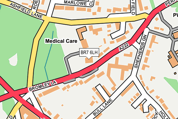 BR7 6LH map - OS OpenMap – Local (Ordnance Survey)