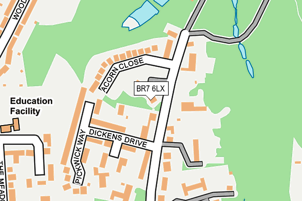 BR7 6LX map - OS OpenMap – Local (Ordnance Survey)