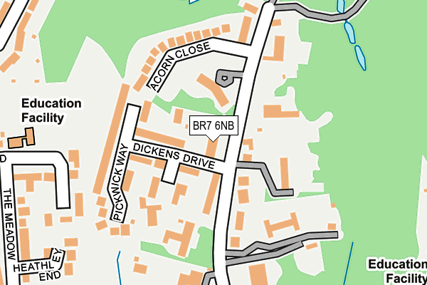 BR7 6NB map - OS OpenMap – Local (Ordnance Survey)