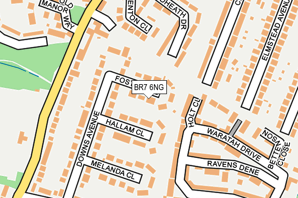 BR7 6NG map - OS OpenMap – Local (Ordnance Survey)