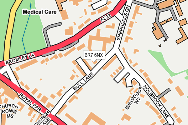 BR7 6NX map - OS OpenMap – Local (Ordnance Survey)