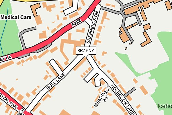 BR7 6NY map - OS OpenMap – Local (Ordnance Survey)