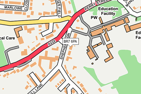 BR7 6PA map - OS OpenMap – Local (Ordnance Survey)