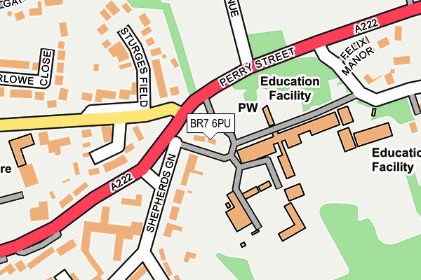 BR7 6PU map - OS OpenMap – Local (Ordnance Survey)