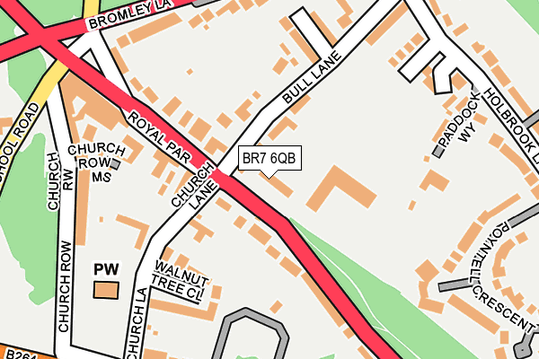 BR7 6QB map - OS OpenMap – Local (Ordnance Survey)