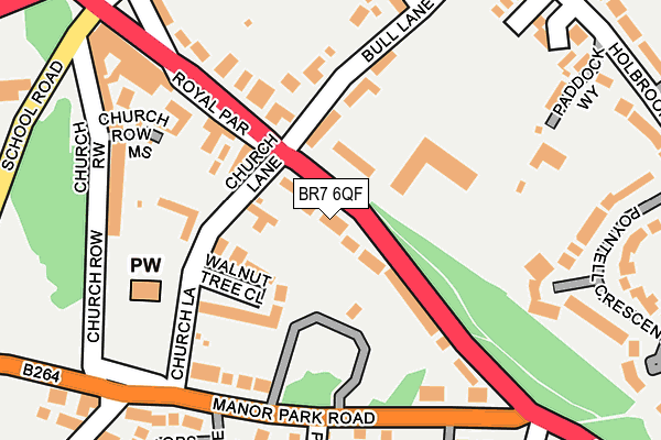 BR7 6QF map - OS OpenMap – Local (Ordnance Survey)