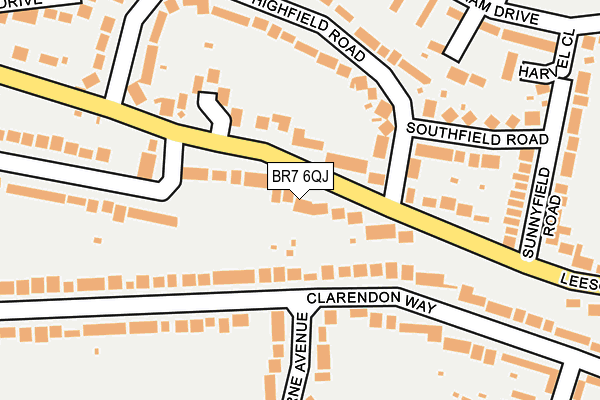 BR7 6QJ map - OS OpenMap – Local (Ordnance Survey)