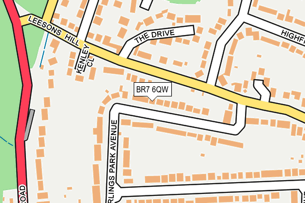BR7 6QW map - OS OpenMap – Local (Ordnance Survey)