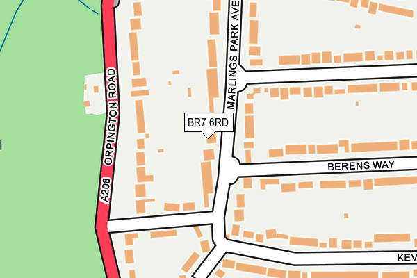BR7 6RD map - OS OpenMap – Local (Ordnance Survey)