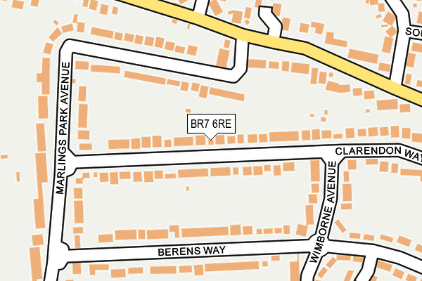 BR7 6RE map - OS OpenMap – Local (Ordnance Survey)