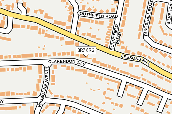 BR7 6RG map - OS OpenMap – Local (Ordnance Survey)