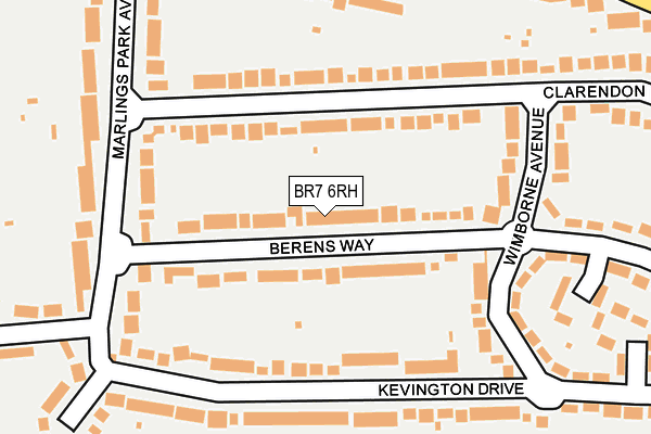 BR7 6RH map - OS OpenMap – Local (Ordnance Survey)