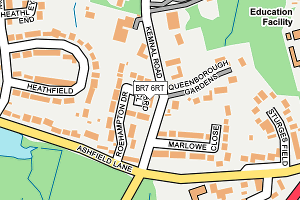 BR7 6RT map - OS OpenMap – Local (Ordnance Survey)