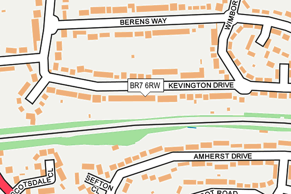BR7 6RW map - OS OpenMap – Local (Ordnance Survey)