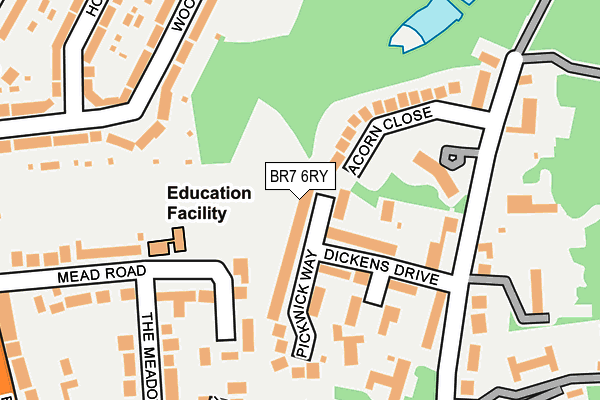 BR7 6RY map - OS OpenMap – Local (Ordnance Survey)