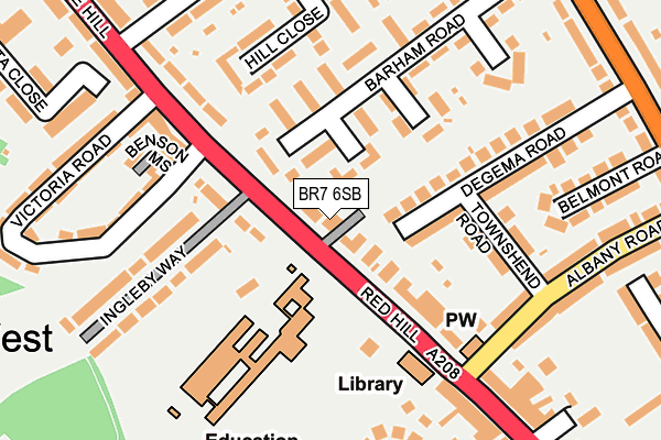 BR7 6SB map - OS OpenMap – Local (Ordnance Survey)