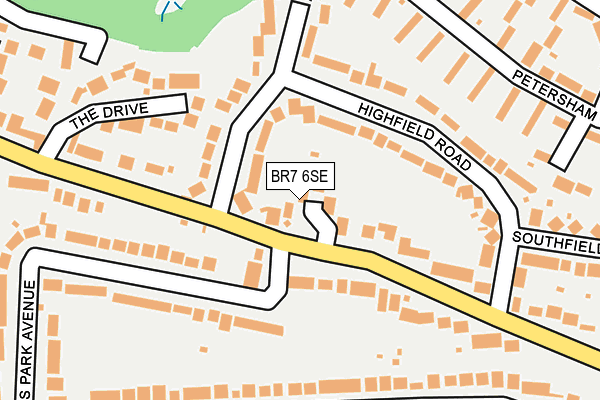 BR7 6SE map - OS OpenMap – Local (Ordnance Survey)