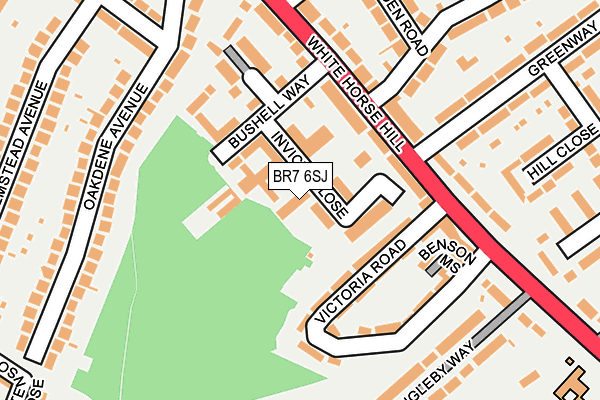 BR7 6SJ map - OS OpenMap – Local (Ordnance Survey)
